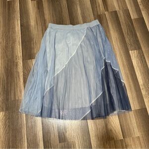 Metro Wear Light Blue pleated  Midi Skirt size L